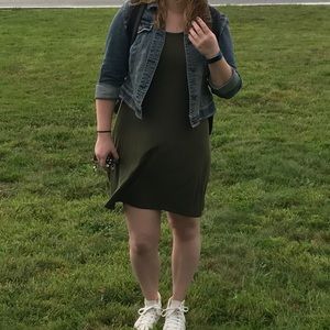 Olive Green T-Shirt Dress